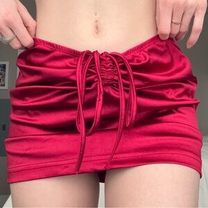 Satin Mini Skirt